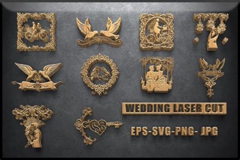 Download Wedding Ornament Bundle Cut Files