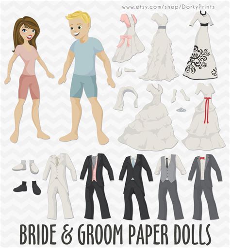 Wedding Paper Dolls Printable
