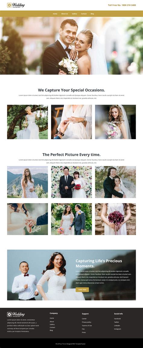 Wedding Photographer Website Template