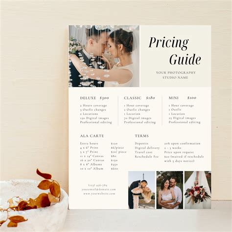 Wedding Photography Pricing Guide Template