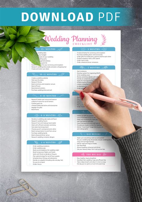 Wedding Planner Printable Pdf Free