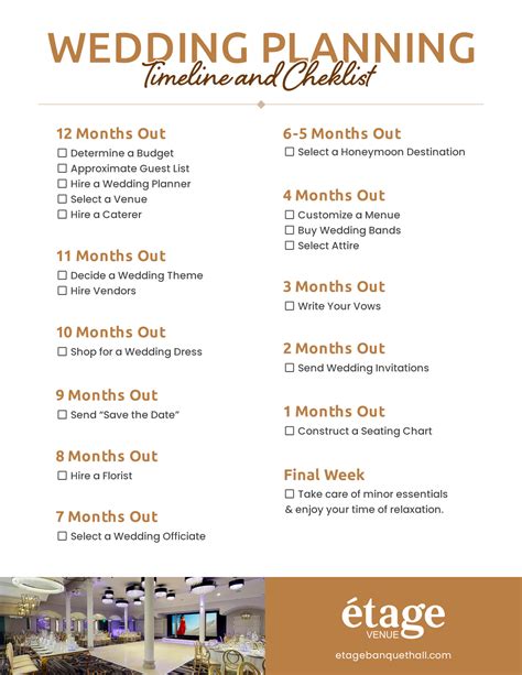 Wedding Planning Timeline