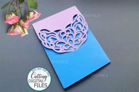 Download Wedding Pocket Envelope Laser Cut Files For Crafts