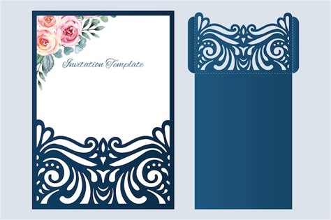 Download Wedding Pocket Envelope Laser Cut Printable