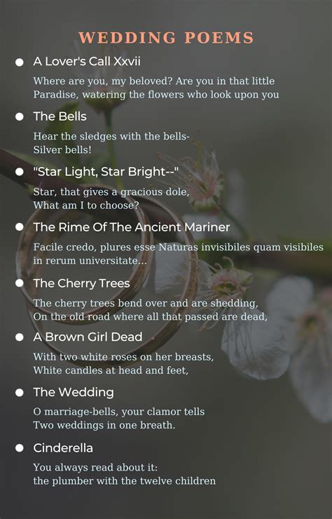 Wedding Poetry To Use At A Wedding
