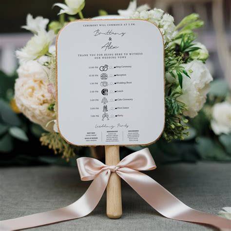 Wedding Program Fan Template – Free Editable Template & Examples ...