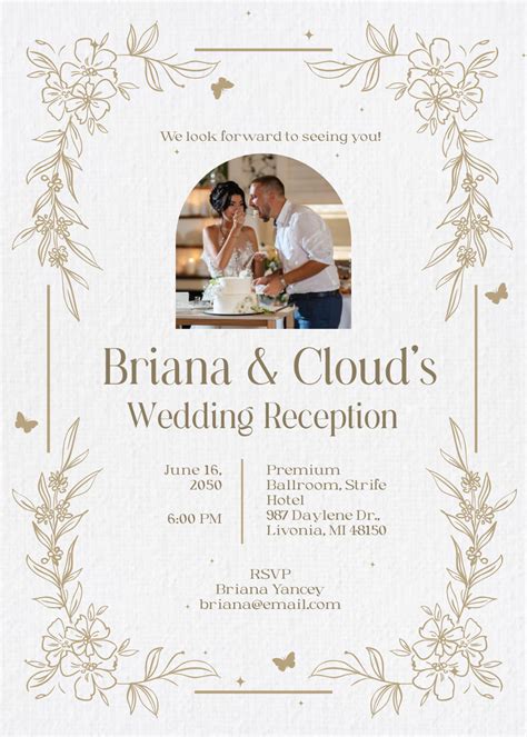 Wedding Reception Invitations Templates