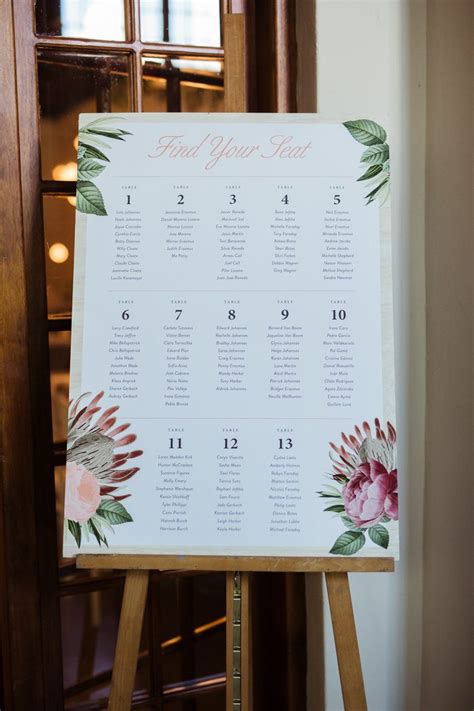 Wedding Reception Seating Chart Ideas