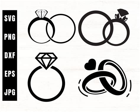 Sparkling Love Story: Discover the Beauty of Wedding Ring SVGs for Your Special Day!