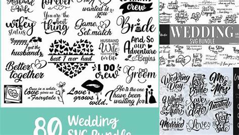 Download Wedding SVG Bundle, 12 Designs, Cut Files