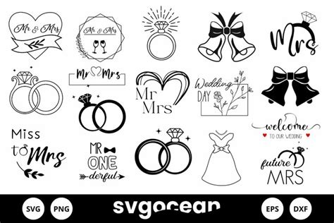 Download Wedding SVG Bundle, 12 Designs, Files DXF Files