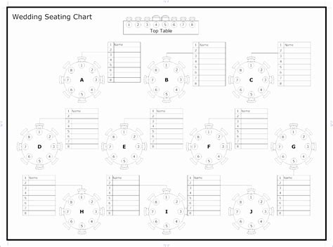 Wedding Seating Chart Template Excel