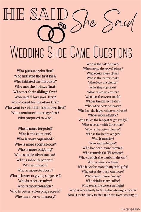 Spice up Your Spanish Wedding with These Heartwarming Shoe Game Questions!