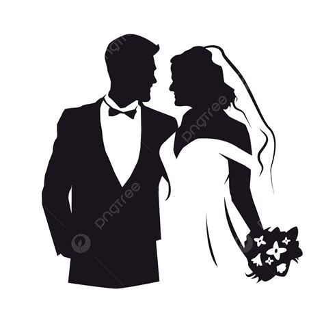 Download Wedding Silhouette, Bride Groom Marriage Commercial Use