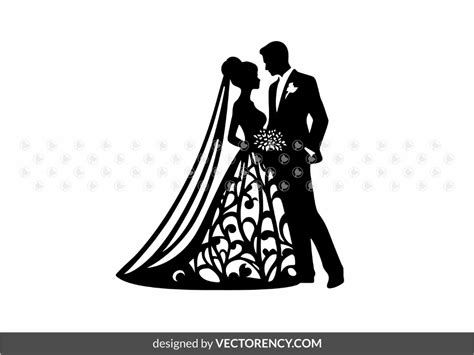 Download Wedding Silhouette, Bride Groom Marriage Files DXF Files