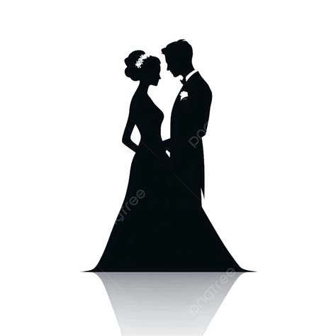 Download Wedding Silhouette, Bride Groom Marriage Files Free PSD Mockups