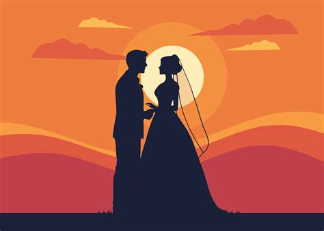 Download Wedding Silhouette, Bride Groom Marriage Images