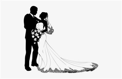 Download Wedding Silhouette, Bride Groom Marriage Printable