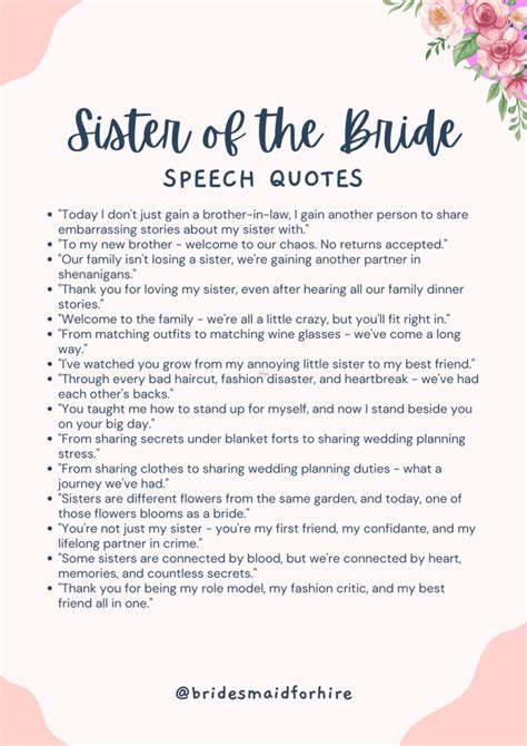 Wedding Speech For Bride Sister