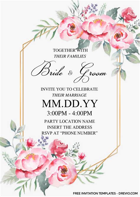 6 Best Images of Free Printable Wedding Stationery Templates Free