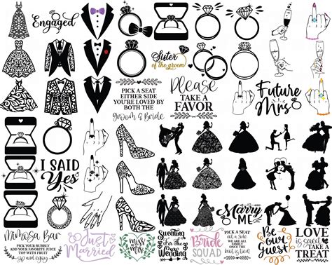 Enchant Your Big Day with Stunning Wedding SVGs: Elevate Your Decor with Our Handpicked Collection