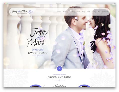 Wedding Website Card Templates