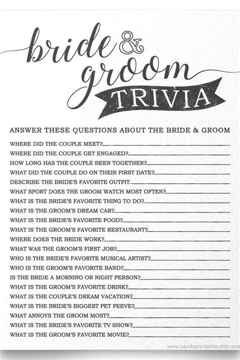 Wedding-Themed Trivia