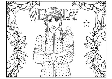 Wednesday Coloring Page