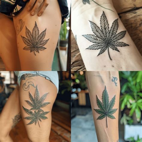Weed Leaf Tattoo Designs