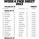 Week 6 Nfl Printable Schedule