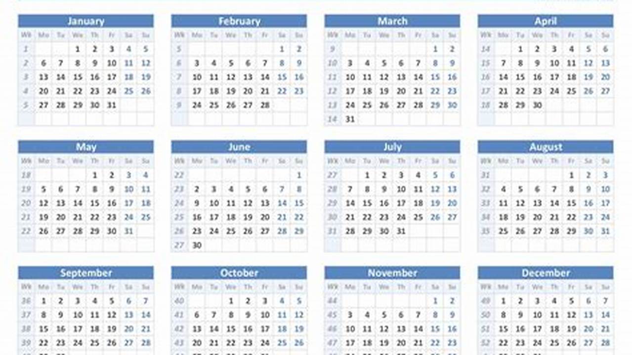 Week Number Calendar 2025 Pdf Free