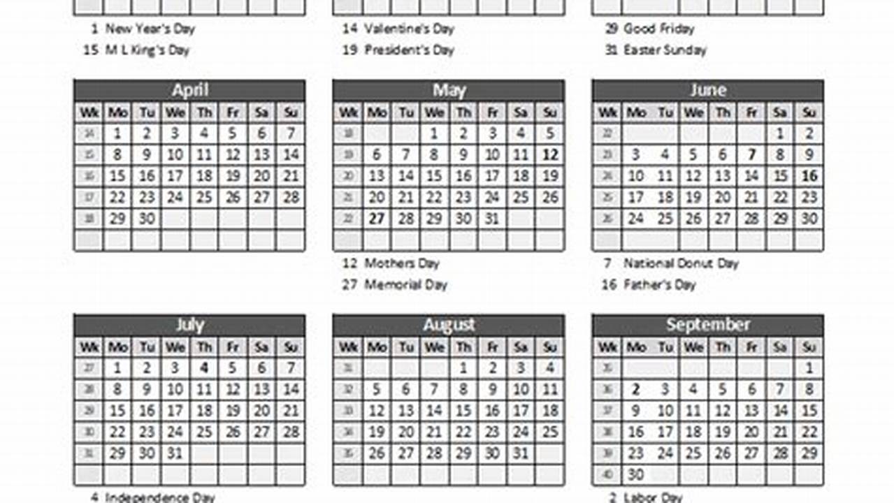 Week Numbers 2024 Printable