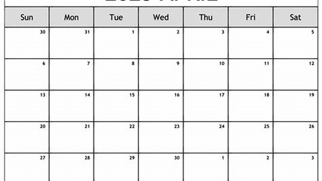 Week Of April 1 2025 Calendar