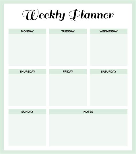 Week Planner Printable