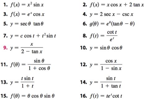 Week of October 24: Derivatives of Trig Functions, Graphs, and Chain Rule