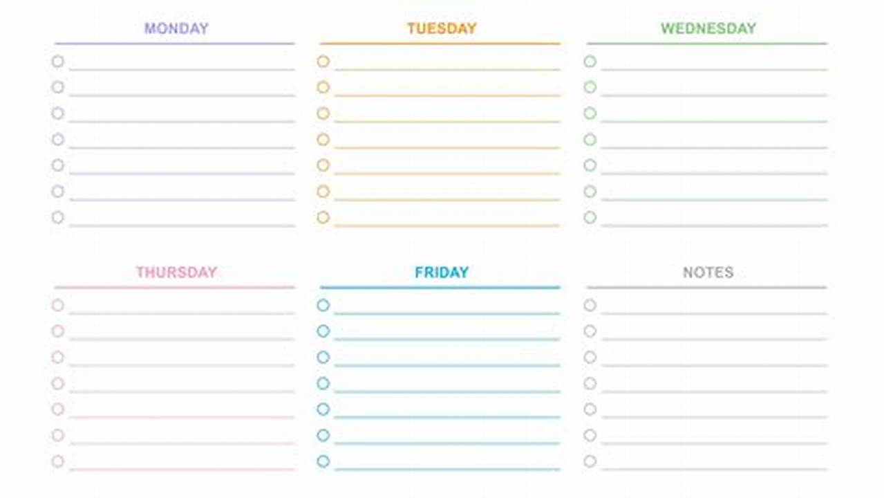 Weekly Calendar Printable Pdf