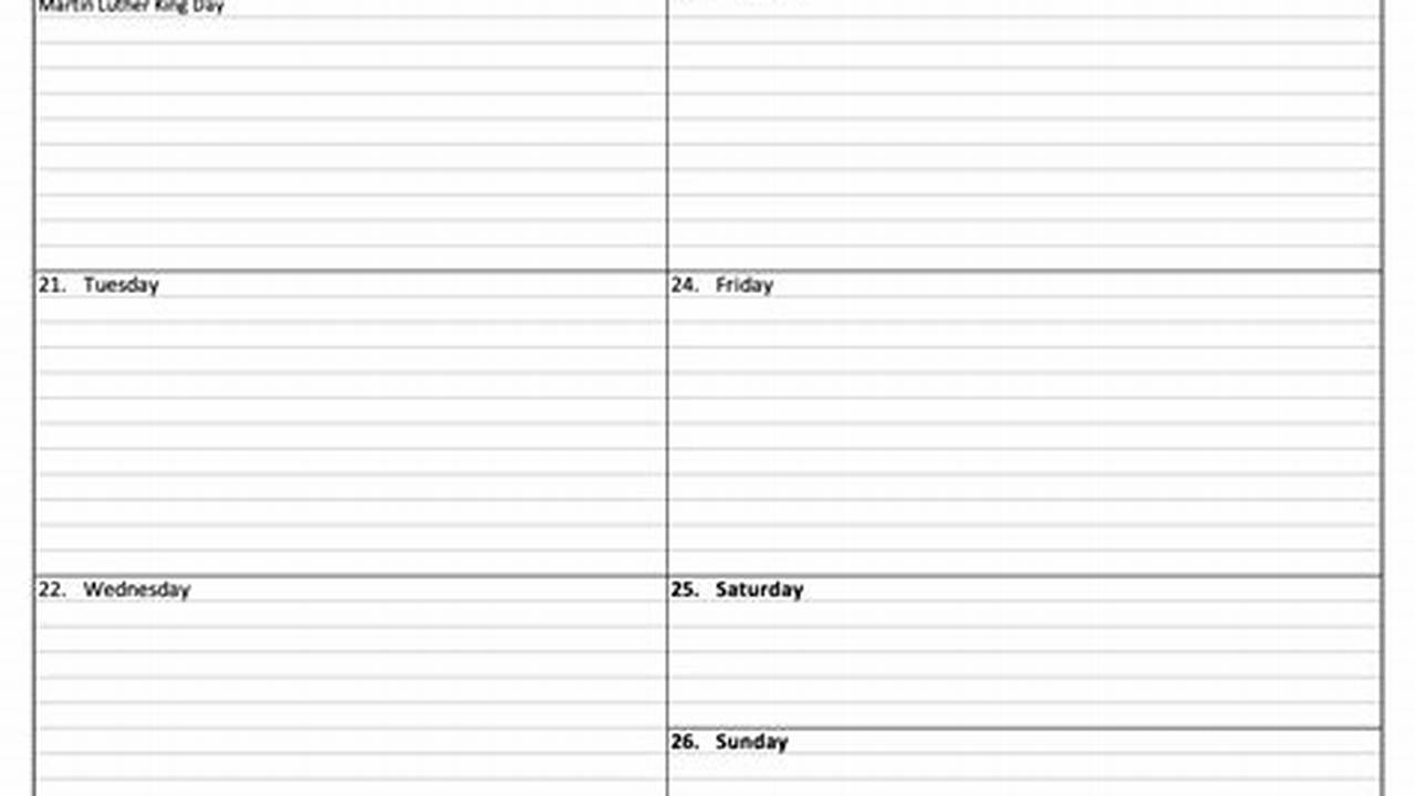 Weekly Planner 2025 Excel