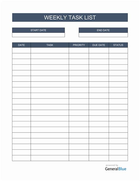 Task List Template 9+ Free Sample, Example, Format Download! Free