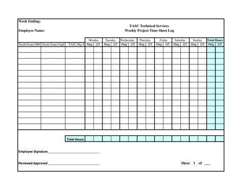 Weekly Time Sheets Template