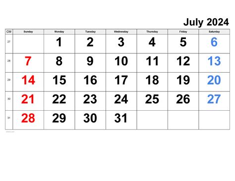 June 2024 Calendar Maker