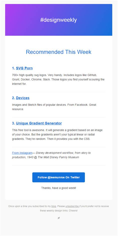 Weekly Newsletter Email Template 1 Email Newsletters Corporate