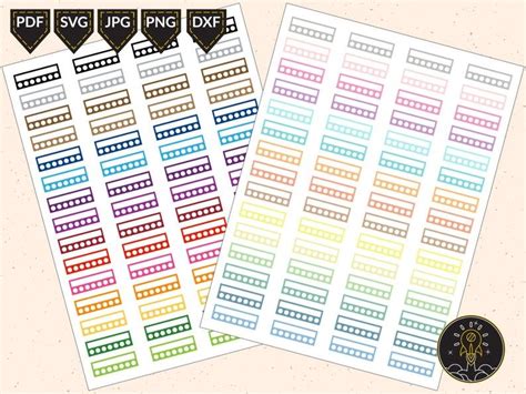 Download Weekly Habit Tracker Planner Stickers DXF Files
