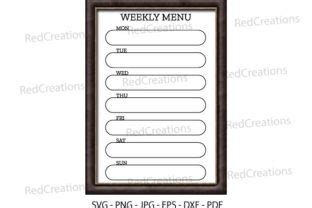 Download Weekly Menu Planner Svg, Menu,Menu Board DXF Files