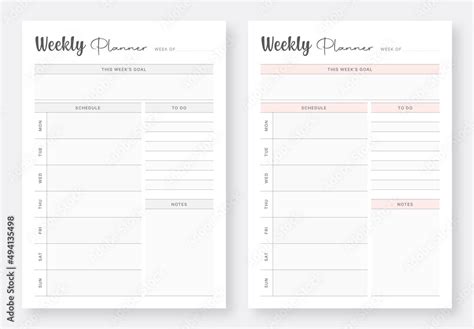 Vertical Weekly Planner Pages, made to fit Happy Planner Inserts