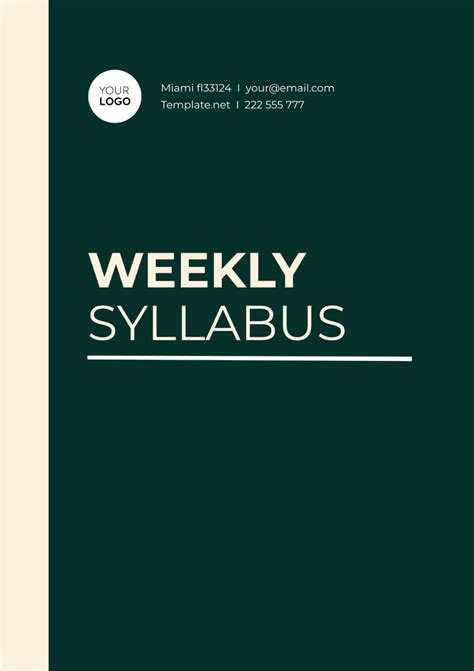 Weekly Syllabus Template Gif