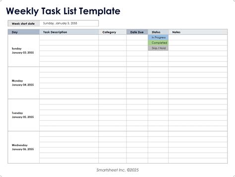 Task List Template 9+ Free Sample, Example, Format Download! Free