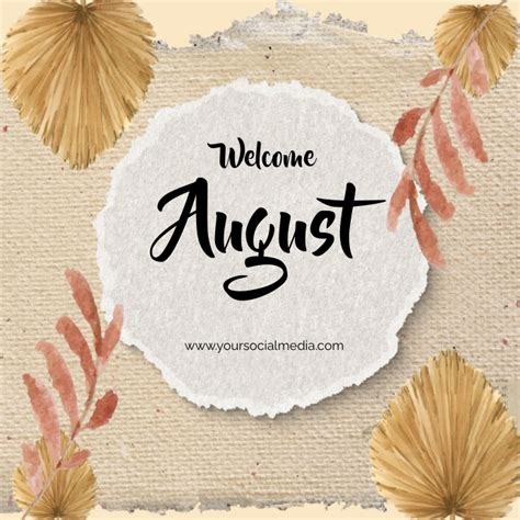 Welcome August Design 2024