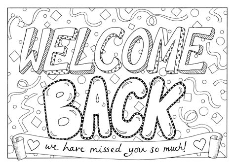 Welcome Back Coloring Pages Printable
