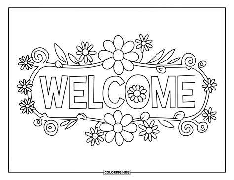 Welcome Coloring Page