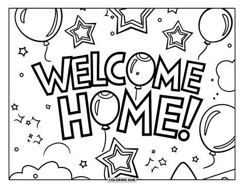 Welcome Home Coloring Page